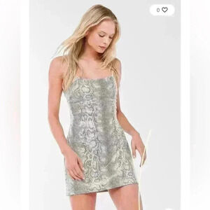 Urban Outfitters Textured Snake Skin Mini Dress